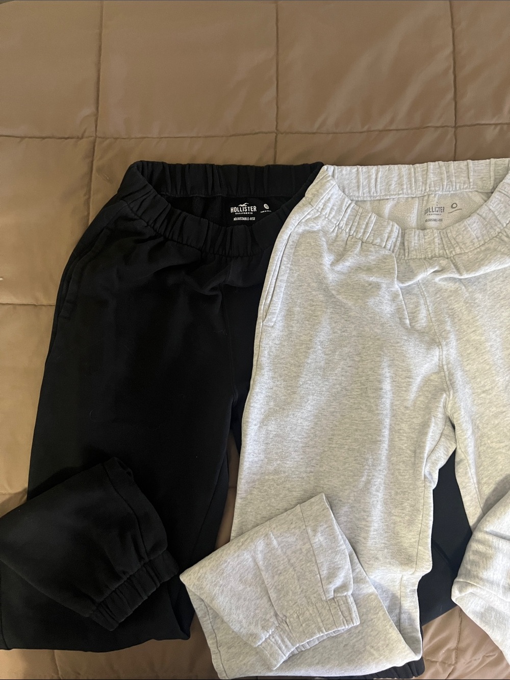 Hollister Black & Light Gray Jogger Sweatpants Set